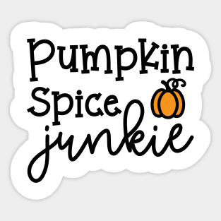 Pumpkin Spice Junkie Fall Autumn Halloween Cute Funny Sticker